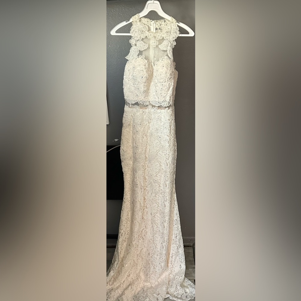 Floor length white dress